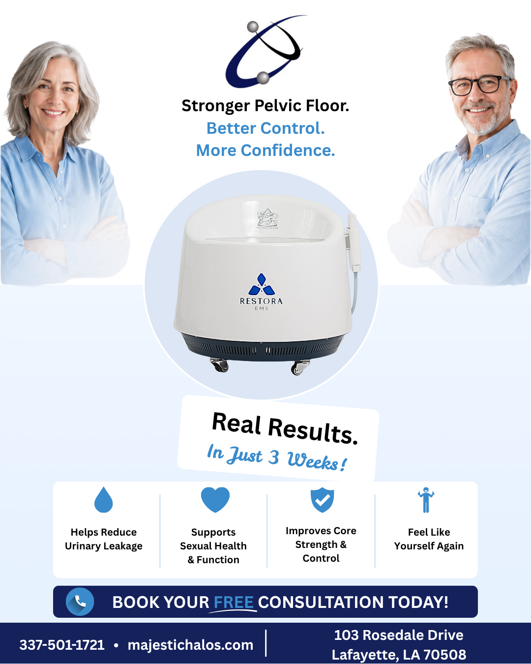 restora chair pelvic floor repair lafayette la